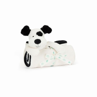 Jellycat Bashful Black & Cream Cachorro Mantas | BNRY-86752